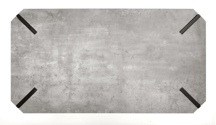 Ława Emily 110 cm prostokątna loft beton / czarny