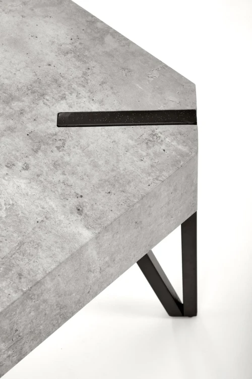 Ława Emily 110 cm prostokątna loft beton / czarny