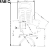 Fotel gabinetowy obrotowy Fabio z mechanizmem TILT czarny