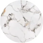 Zestaw 3 ław stolików Gilda biały marmur / czarny