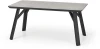 Stół prostokątny Halifax 160 cm 6-osobowy jasny beton / czarny