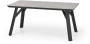 Stół prostokątny Halifax 160 cm 6-osobowy jasny beton / czarny