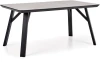 Stół prostokątny Halifax 160 cm 6-osobowy jasny beton / czarny