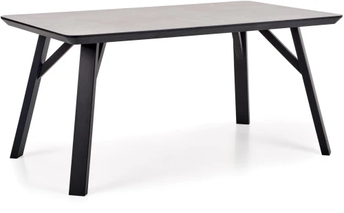 Stół prostokątny Halifax 160 cm 6-osobowy jasny beton / czarny