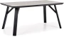 Stół prostokątny Halifax 160 cm 6-osobowy jasny beton / czarny