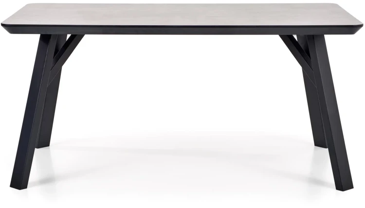 Stół prostokątny Halifax 160 cm 6-osobowy jasny beton / czarny