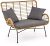 Sofa ogrodowa Ikaro XL w stylu boho naturalny / popielaty