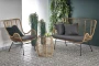 Sofa ogrodowa Ikaro XL w stylu boho naturalny / popielaty
