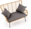 Sofa ogrodowa Ikaro XL w stylu boho naturalny / popielaty