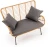 Sofa ogrodowa Ikaro XL w stylu boho naturalny / popielaty