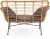Sofa ogrodowa Ikaro XL w stylu boho naturalny / popielaty