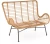 Sofa ogrodowa Ikaro XL w stylu boho naturalny / popielaty
