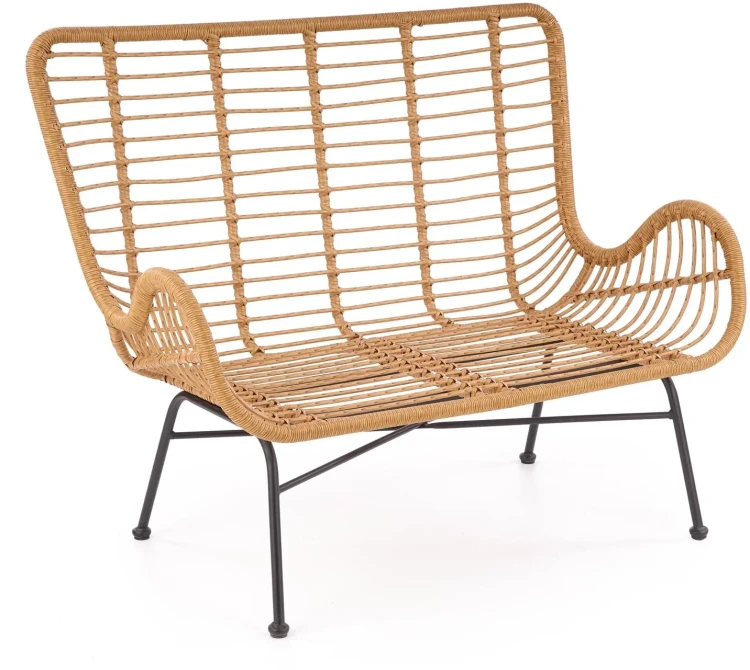 Sofa ogrodowa Ikaro XL w stylu boho naturalny / popielaty
