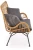 Sofa ogrodowa Ikaro XL w stylu boho naturalny / popielaty