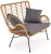 Sofa ogrodowa Ikaro XL w stylu boho naturalny / popielaty