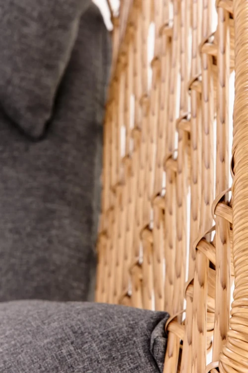 Sofa ogrodowa Ikaro XL w stylu boho naturalny / popielaty