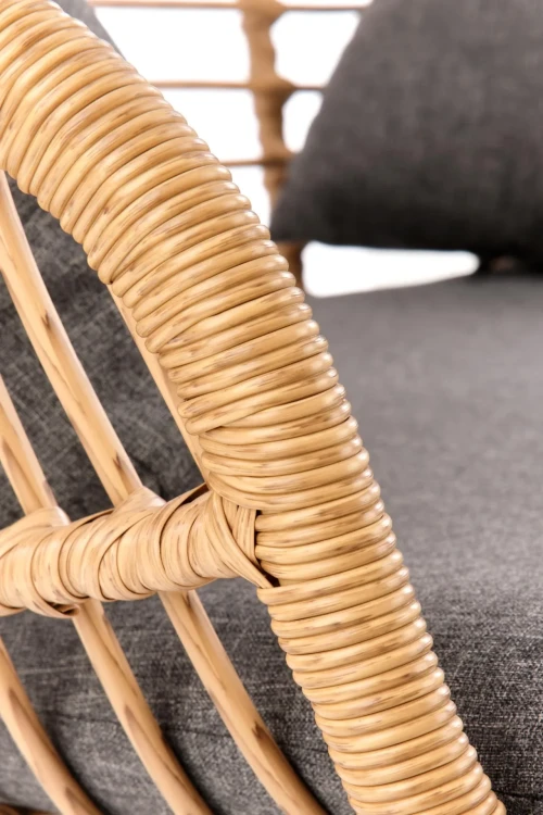 Sofa ogrodowa Ikaro XL w stylu boho naturalny / popielaty