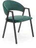 Krzesło tapicerowane K473 velvet loft ciemny zielony