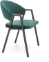 Krzesło tapicerowane K473 velvet loft ciemny zielony