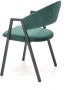 Krzesło tapicerowane K473 velvet loft ciemny zielony
