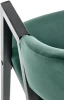 Krzesło tapicerowane K473 velvet loft ciemny zielony
