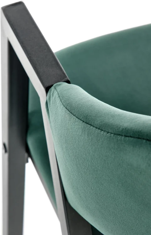 Krzesło tapicerowane K473 velvet loft ciemny zielony