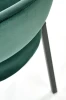 Krzesło tapicerowane K473 velvet loft ciemny zielony