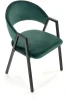 Krzesło tapicerowane K473 velvet loft ciemny zielony