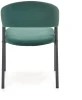 Krzesło tapicerowane K473 velvet loft ciemny zielony