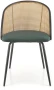 Krzesło K508 velvet w stylu boho ciemnozielone