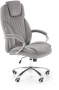 Fotel gabinetowy King 2 obrotowy velvet popielaty