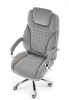 Fotel gabinetowy King 2 obrotowy velvet popielaty