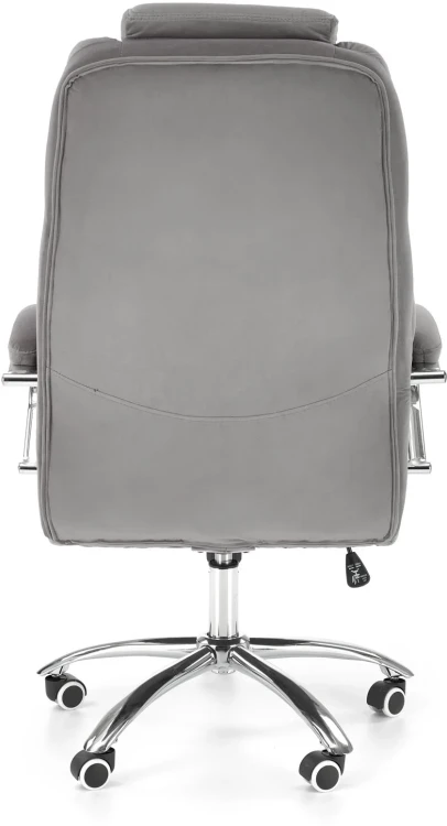 Fotel gabinetowy King 2 obrotowy velvet popielaty