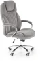 Fotel gabinetowy King 2 obrotowy velvet popielaty