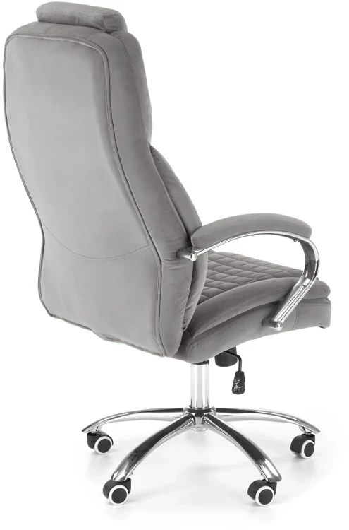 Fotel gabinetowy King 2 obrotowy velvet popielaty