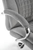 Fotel gabinetowy King 2 obrotowy velvet popielaty