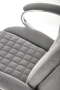 Fotel gabinetowy King 2 obrotowy velvet popielaty