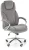 Fotel gabinetowy King 2 obrotowy velvet popielaty