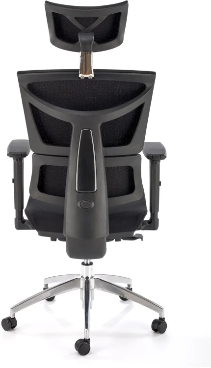 Fotel gabinetowy Marcus ergonomiczny czarny z regulowanym zagłówkiem