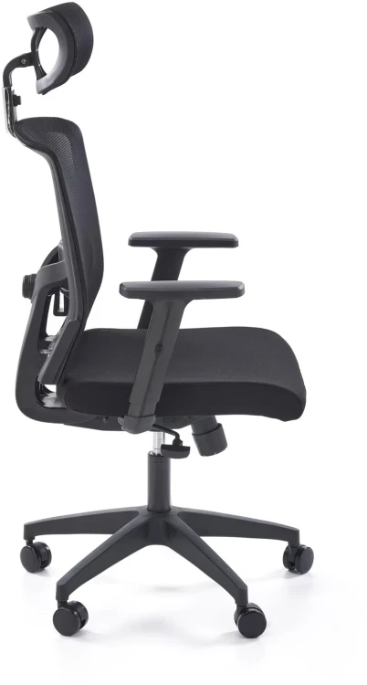 Fotel gabinetowy Mason ergonomiczny czarny z regulowanym zagłówkiem