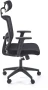 Fotel gabinetowy Mason ergonomiczny czarny z regulowanym zagłówkiem