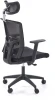Fotel gabinetowy Mason ergonomiczny czarny z regulowanym zagłówkiem
