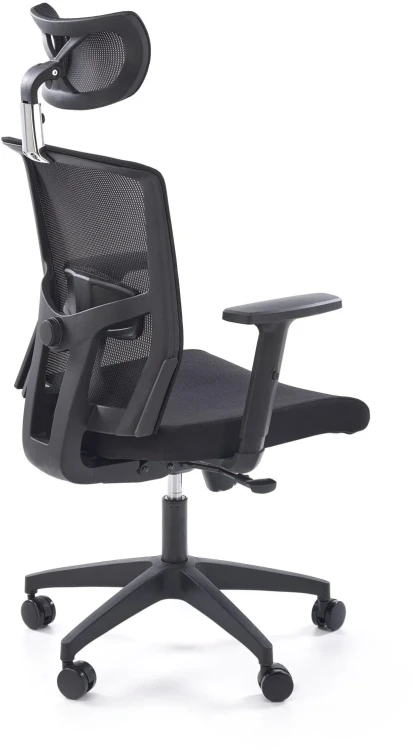 Fotel gabinetowy Mason ergonomiczny czarny z regulowanym zagłówkiem