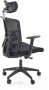 Fotel gabinetowy Mason ergonomiczny czarny z regulowanym zagłówkiem