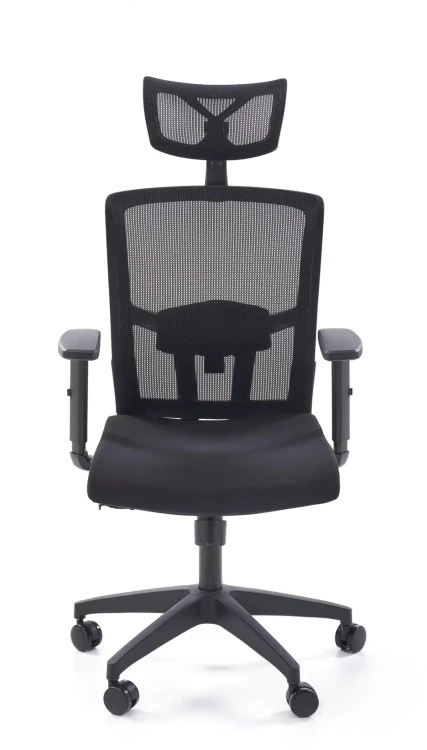 Fotel gabinetowy Mason ergonomiczny czarny z regulowanym zagłówkiem