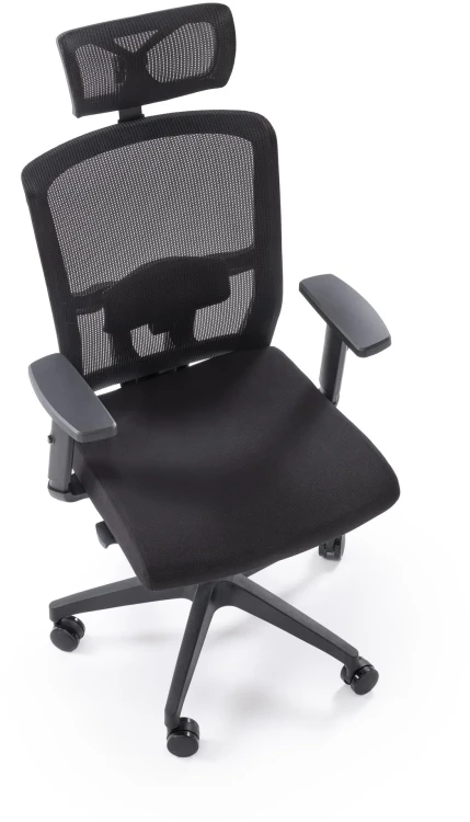 Fotel gabinetowy Mason ergonomiczny czarny z regulowanym zagłówkiem