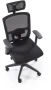 Fotel gabinetowy Mason ergonomiczny czarny z regulowanym zagłówkiem