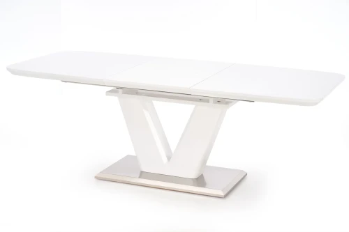 Stół rozkładany Mistral 160 - 220 cm biały połysk glamour