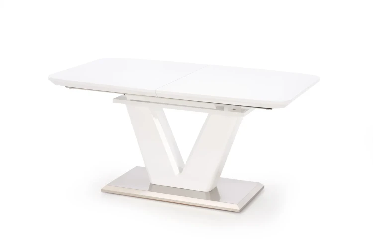 Stół rozkładany Mistral 160 - 220 cm biały połysk glamour