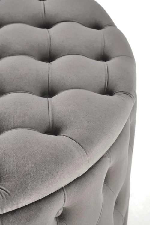 Pufa Nunez 70 cm ze schowkiem velvet popielata